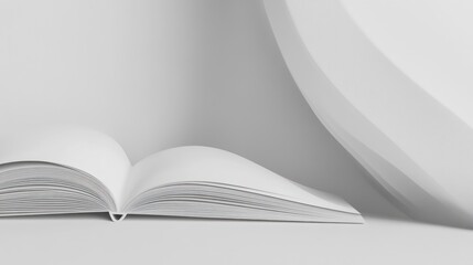 Fototapeta premium Open Book on a White Background