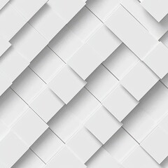 Fototapeta premium Elegant modern white and light grey geometric overlapping pattern with shadows