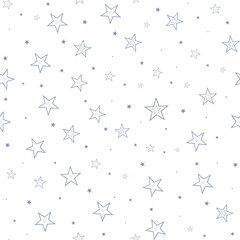 Blue stars seamless pattern