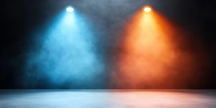 Dual Color Spotlights with Smoke Effect