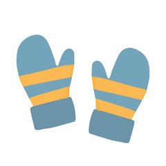 Mittens icon, winter sports symbol, coldest weather sign, vector illustration isolated on white background.