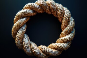 A rope is twisted into a circle