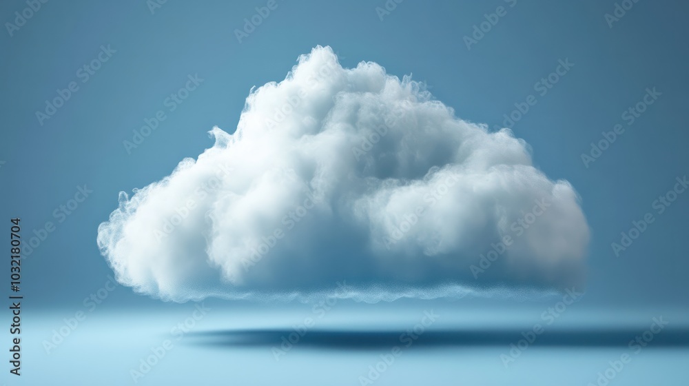 Wall mural cloud computing technology concept. 3d illustration of cloud computing on blue background