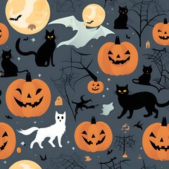 halloween seamless pattern