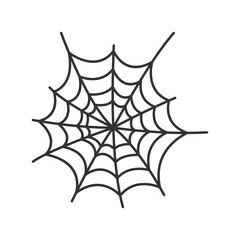 Spider webs line art icon vector illustration, spider webs icon vector in handdrawn style