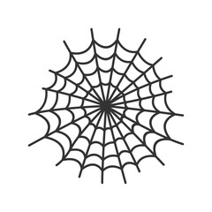 Spider webs line art icon vector illustration, spider webs icon vector in handdrawn style