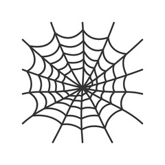 Spider webs line art icon vector illustration, spider webs icon vector in handdrawn style