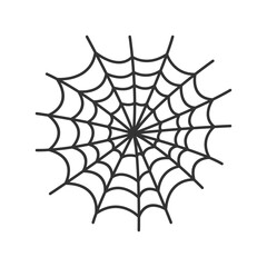 Spider webs line art icon vector illustration, spider webs icon vector in handdrawn style