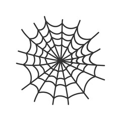 Spider webs line art icon vector illustration, spider webs icon vector in handdrawn style
