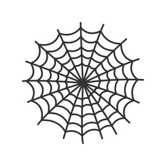 Spider webs line art icon vector illustration, spider webs icon vector in handdrawn style