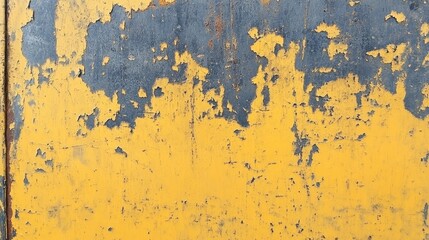 Fototapeta premium Abstract Grunge Yellow Textured Background, Vintage Rusty Metallic Surface with Scratches and Paint