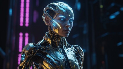 cyber person in the night