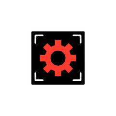 Red setting icon vector illustration design