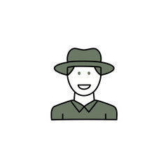 Man flat icon vector illustration