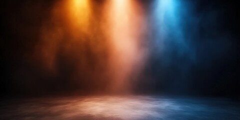 Naklejka premium Dramatic Lighting with Colorful Smoke Effects