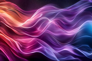 A close up of a colorful wave on a black background