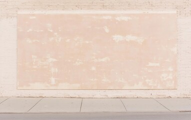 Fototapeta premium Blank Billboard on Urban School Wall Ready for Educational Advertisements