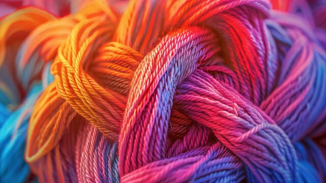 The Tangled Threads of Deceit: A tangled ball of yarn, with several threads frayed and broken