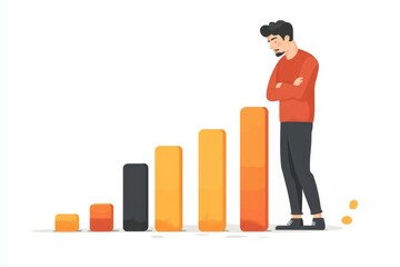 Dissatisfaction, dislike or negative feedback, angry customer or dissatisfied employee, angry review, disappointment rating or complaint concept, man pushing rating bar to dissatisfaction, Generative 