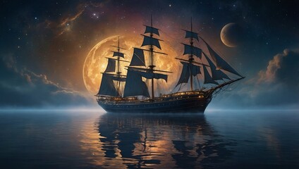 Fototapeta premium ship in the night