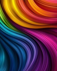 Naklejka premium Vibrant swirling colors create a dynamic and energetic visual, blending hues from warm yellows to cool blues and purples.