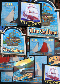 Compilation  of Pub signs from south west England, UK