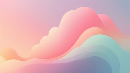 Fototapeta premium Soft Pastel Gradient Background - Gentle Blend of Dreamy Colors