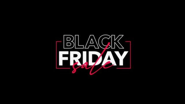 Black friday graphic element video 4k