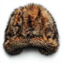 Traditional fur trapper hat with ear flaps