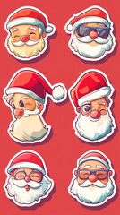 Santa claus sticker vector image