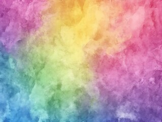 Abstract Watercolor Background with Blurry Colors. A vibrant cloud of rainbow-colored smoke fills the air, swirling elegantly against a dark background.