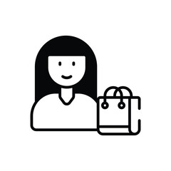 Shopaholic Fashion vector icon