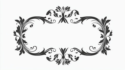 black frame with ornament