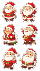 Santa claus sticker vector image