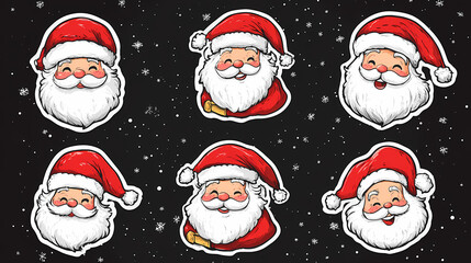 Santa claus sticker vector image