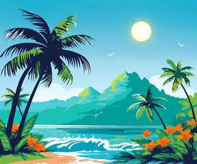 Green illustrated photo version