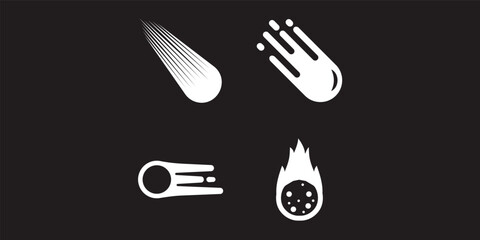 Set collection of Comet meteor logo vector icon illustration design © hilda