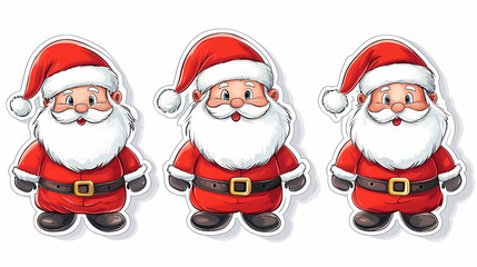 Santa claus sticker vector image