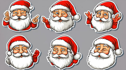 Santa claus sticker vector image