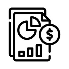 Icon Report With Style Outline