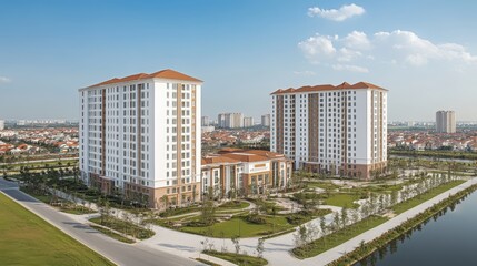 Modern Apartment Complex.