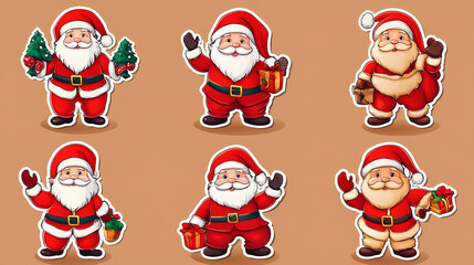 Santa claus sticker vector image