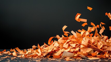 A conceptual image of financial papers being shredded into confetti, symbolizing worthless stock values.