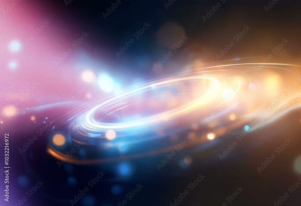 Aufkleber Abstract background with swirling lights and blurred bokeh.