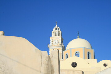 Fototapeta premium Stone temple in Santorini