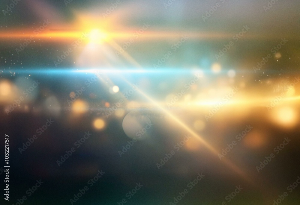 Poster Abstract background of blurred lights and bokeh.
