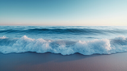 Fototapeta premium The ocean is calm and the sky is blue