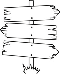 Wooden Sign Outline