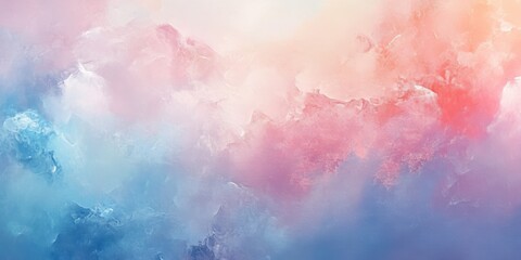 Obraz premium Abstract watercolor painting with blue and pink hues.