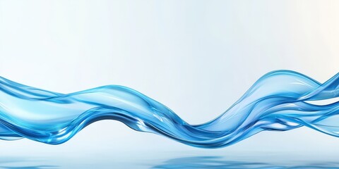 Elegant Blue Waves on a Soft Background